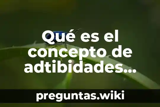 Qué es el concepto de adtibidades motrizes