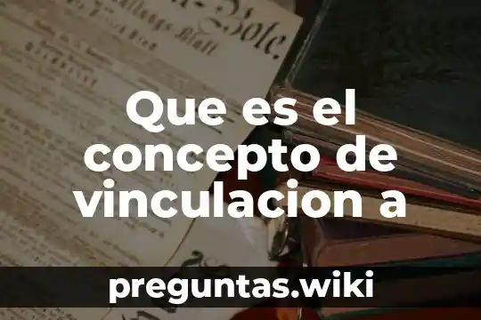 Que es el concepto de vinculacion a
