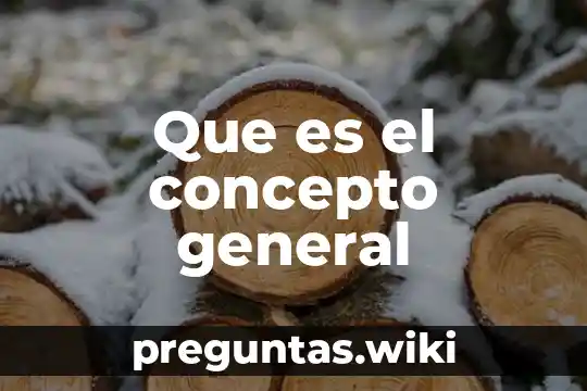 Que es el concepto general