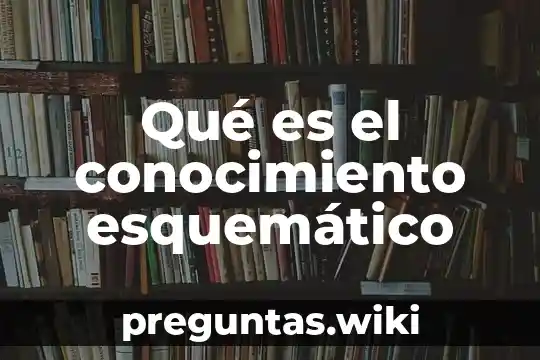 Qué es el conocimiento esquemático