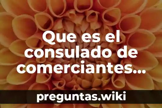 Que es el consulado de comerciantes funciones y antecedentes
