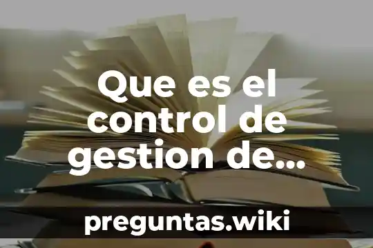 Que es el control de gestion de almacenes