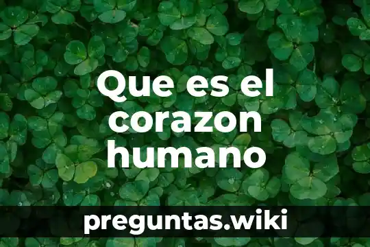 Que es el corazon humano