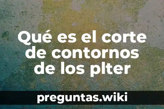 Qué es el corte de contornos de los plter