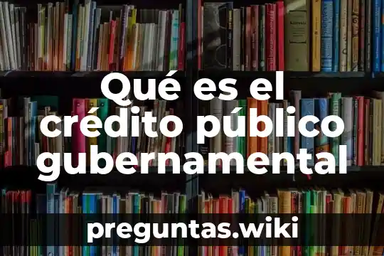 Qué es el crédito público gubernamental