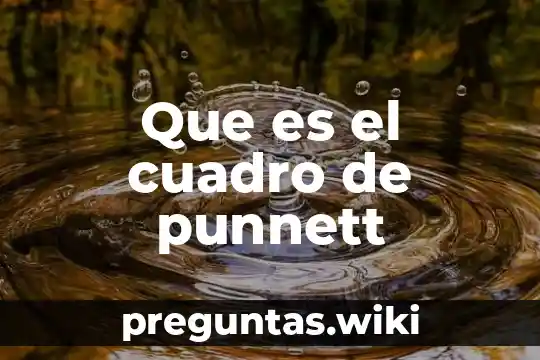 Que es el cuadro de punnett