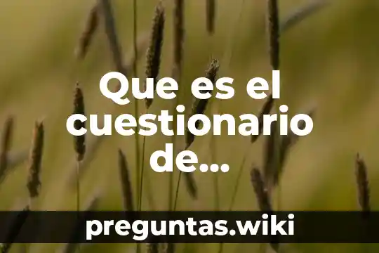 Que es el cuestionario de autoconcepto yahoo
