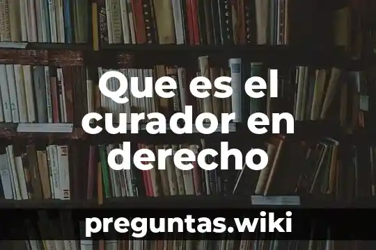 Que es el curador en derecho