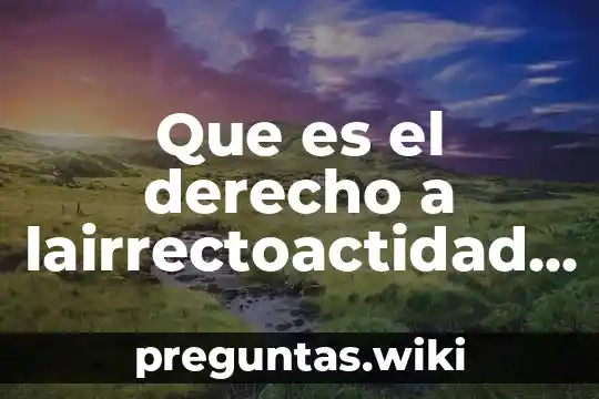 Que es el derecho a lairrectoactidad de la justicia