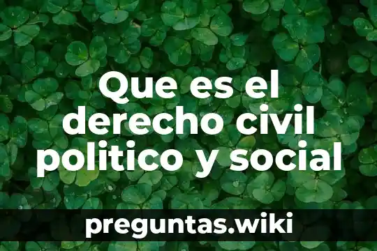 Que es el derecho civil politico y social