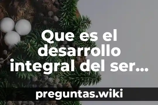 Que es el desarrollo integral del ser humano