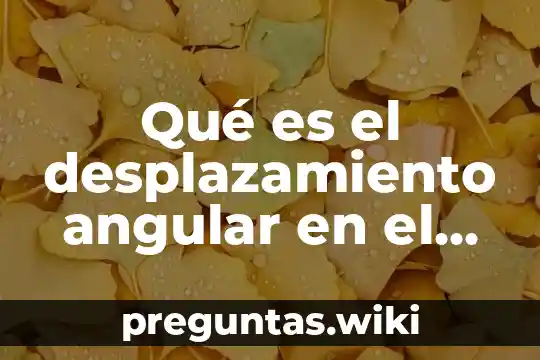 Qué es el desplazamiento angular en el movimiento circular