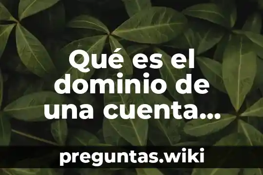 Qué es el dominio de una cuenta electrónica