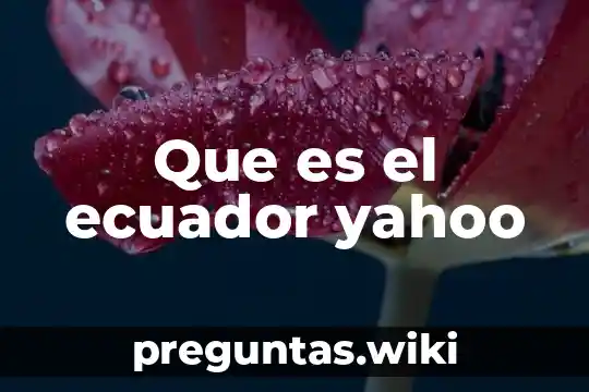 Que es el ecuador yahoo