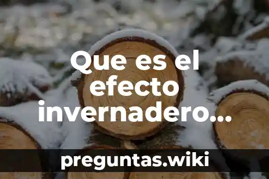 Que es el efecto invernadero que son