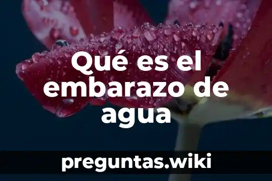 Qué es el embarazo de agua