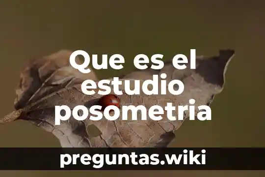 Que es el estudio posometria
