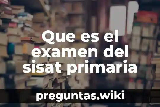 Que es el examen del sisat primaria