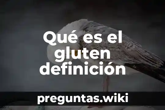 Qué es el gluten definición