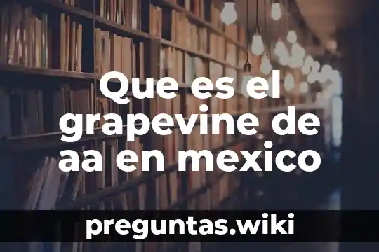 Que es el grapevine de aa en mexico
