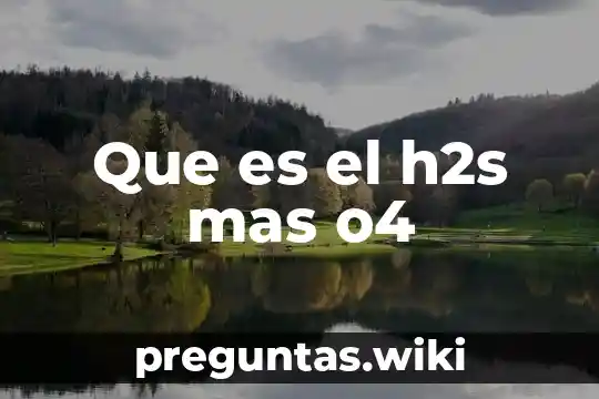 Que es el h2s mas o4