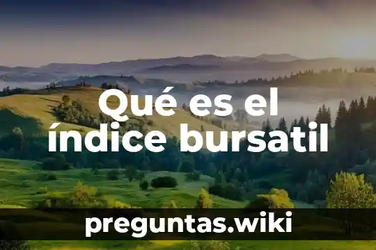 Qué es el índice bursatil