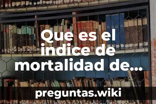 Que es el indice de mortalidad de un pais
