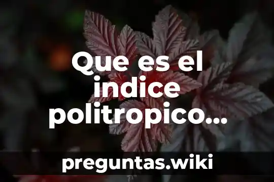 Que es el indice politropico unam