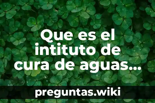 Que es el intituto de cura de aguas freud