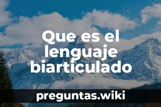 Que es el lenguaje biarticulado