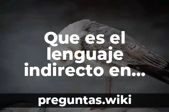 Que es el lenguaje indirecto en inglés