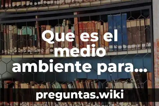 Que es el medio ambiente para niños de cuarto grado