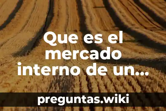 Que es el mercado interno de un pais