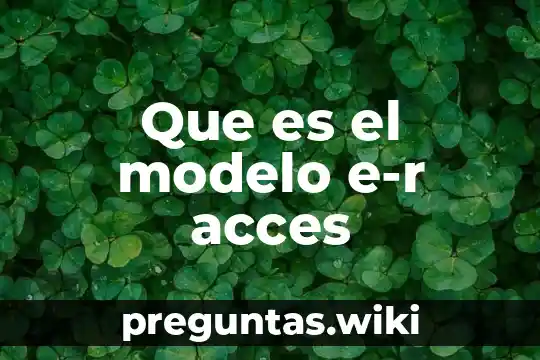 Que es el modelo e-r acces