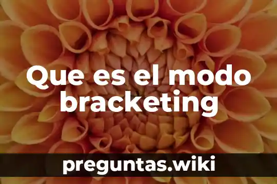 Que es el modo bracketing