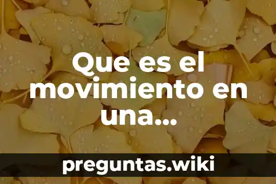 Que es el movimiento en una composicion