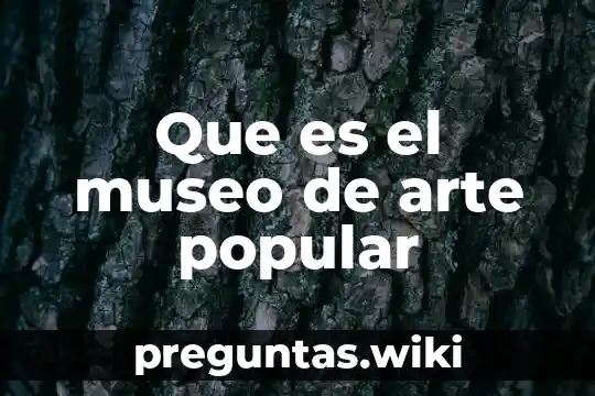 Que es el museo de arte popular