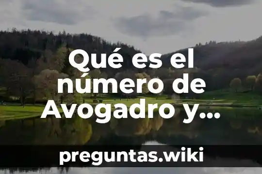 Qué es el número de Avogadro y cuanto equivale