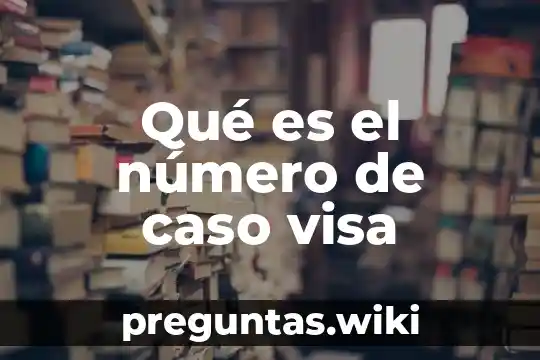 Qué es el número de caso visa