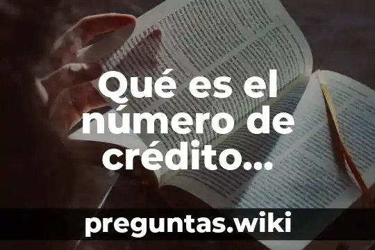 Qué es el número de crédito automotriz