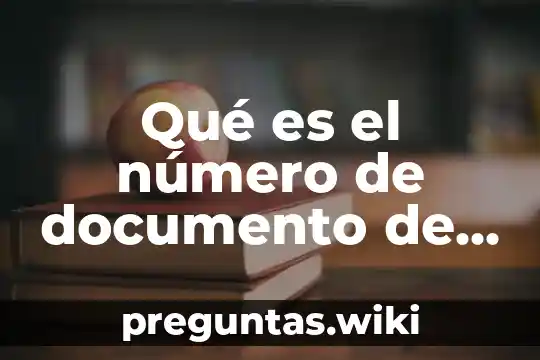 Qué es el número de documento de pasaporte