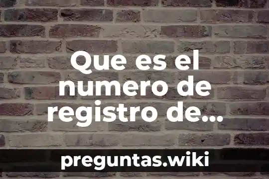 Que es el numero de registro de sefiplan villahermosa tabasco