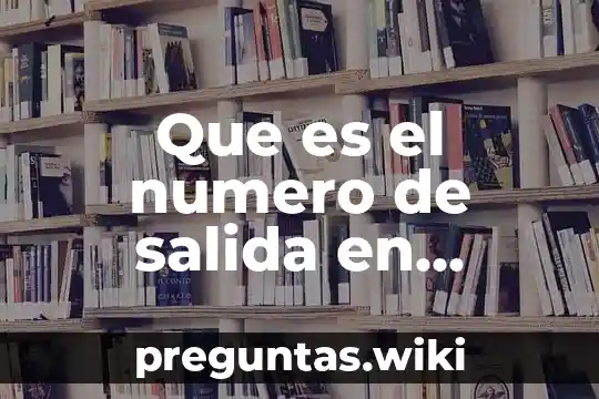 Que es el numero de salida en indrive