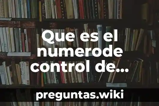 Que es el numerode control de alumnos