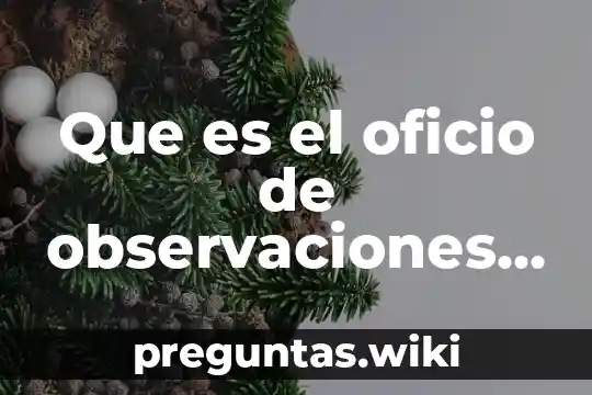 Que es el oficio de observaciones fiscal