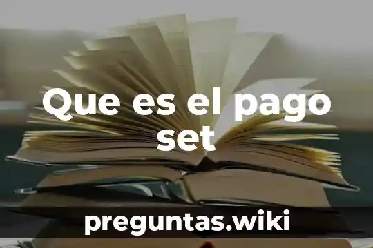 Que es el pago set