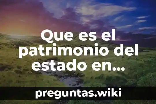 Que es el patrimonio del estado en mexico