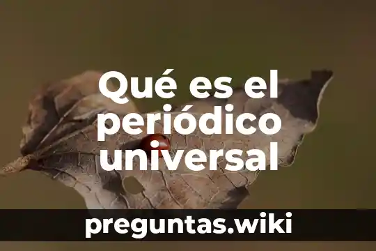 Qué es el periódico universal