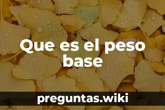 Que es el peso base
