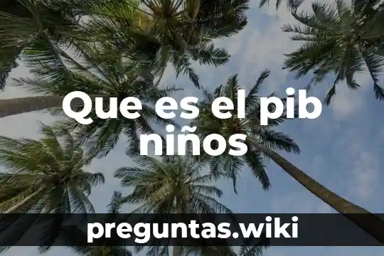 Que es el pib niños